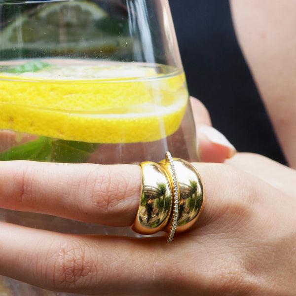 MADDY GOLD DOMED BAND RING