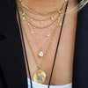 LIVIE  FLUTED BUTTERFLY DISC NECKLACE