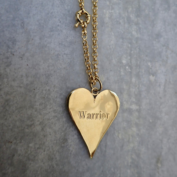 TALLIE WARRIOR  HEART NECKLACE