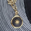 TATE WOODEN ETCHED DISC  NECKLACE