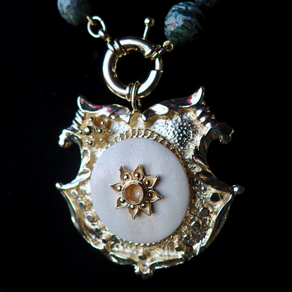 MENA BEADED SHELD NECKLACE