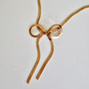DANI  HERRINGBONE BOW NECKLACE