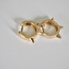 AVERY PYRAMID SPIKE HUGGIE EARRINGS