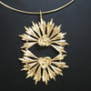 ROSEY DOUBLE FLOWER STATEMENT NECKLACE