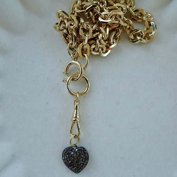 PACEY DIAMOND HEART DROP  NECKLACE