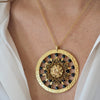 HARLEY CIRCLE FLORAL  BURST NECKLACE