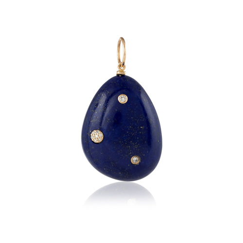 WYNTER LAPIS DISC PENDANT NECKLACE