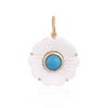 BROOKE WHITE + TURQUOISE FLORAL CHARM