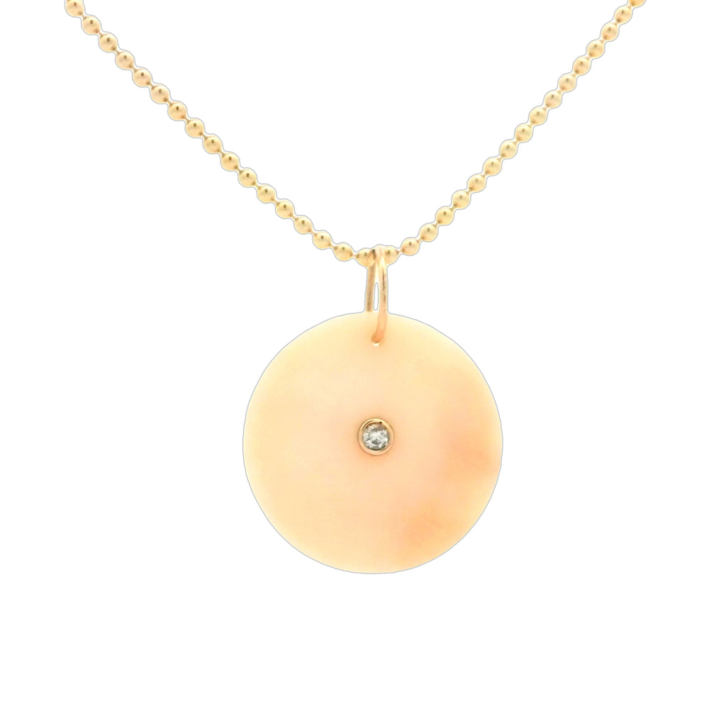 CAROLINE SHELL DISC NECKLACE