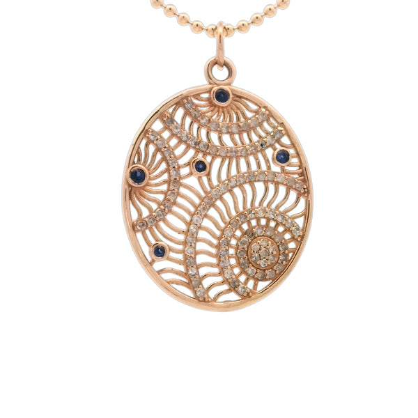 BECKY OVAL FILAGREE PENDANT
