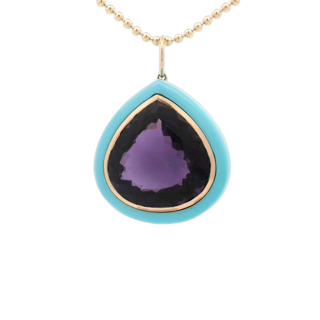 ELLA RAY TURQUIOSE + AMYTHEST PENDANT
