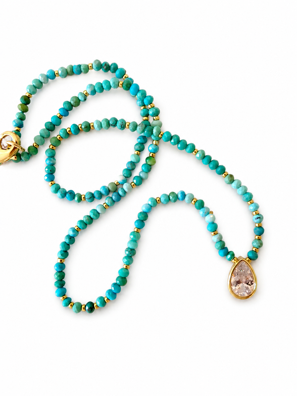 SAM TURQUIOSE BEADED NECKLACE