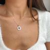 ZARA BURST Disc Necklace - .5"