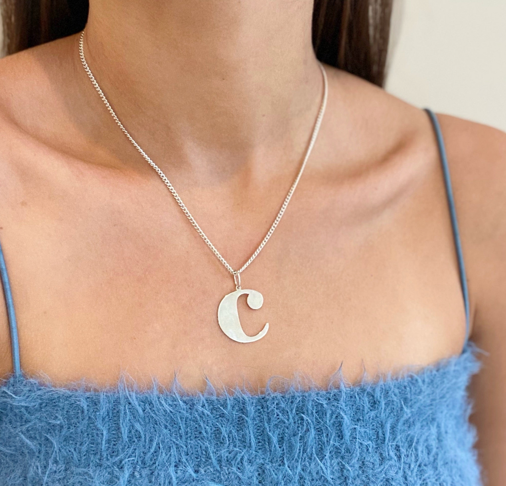 BOLD INITIAL/LETTERS  -  CHARM/PENDANT ONLY  1"