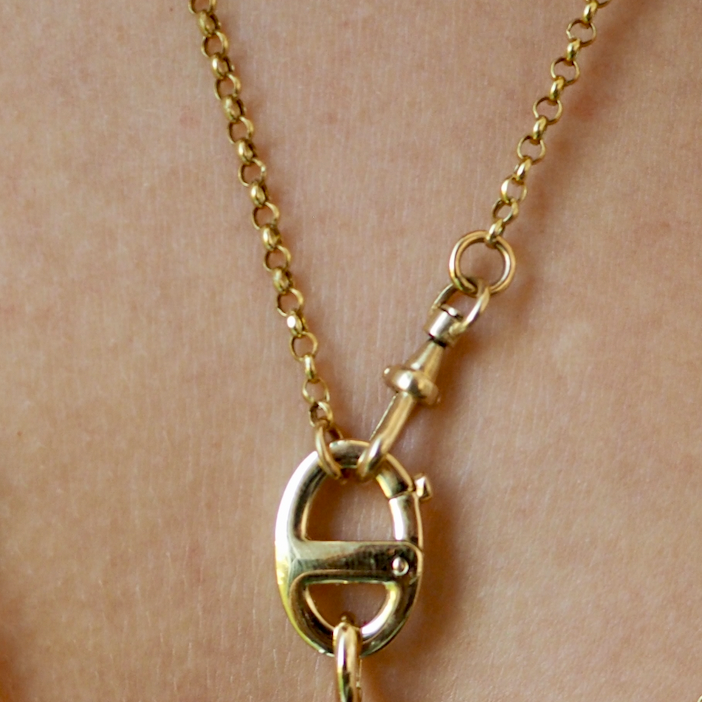 SAMANTHA  SPRING + ANCHOR LINK CLASP + GOLD ROLO CHIAN