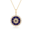 CAPRI BLACK + GOLD ENAMEL BURST NECKLACE