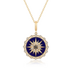 CAPRI BLACK + GOLD ENAMEL BURST NECKLACE