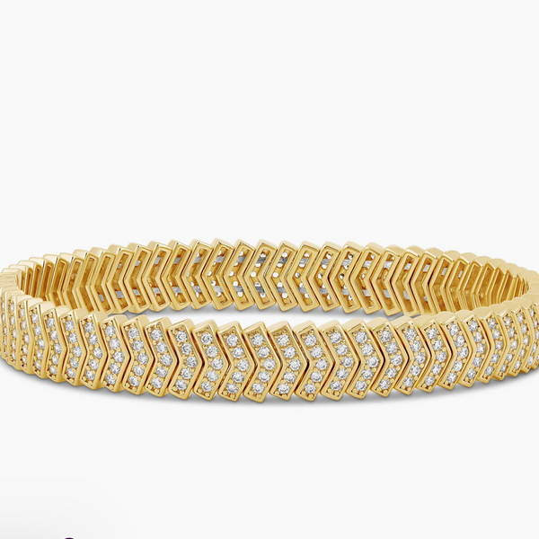 BO CHEVRON PAVE STRETCH  BRACELET