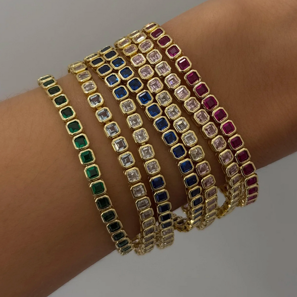 TILU BEZEL SQUARE  TENNIS BRACELETS