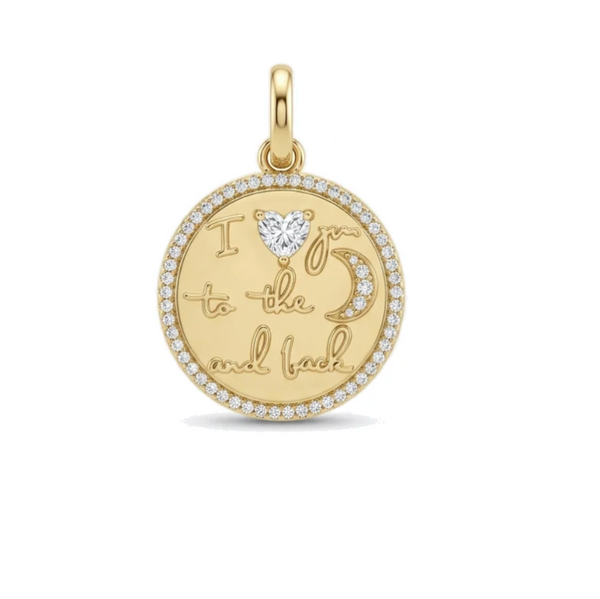I LOVE TO THE MOON & BACK CHARM