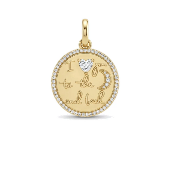 I LOVE TO THE MOON & BACK CHARM