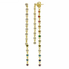 LENNY BEZEL SET FALLING DROP  EARRINGS