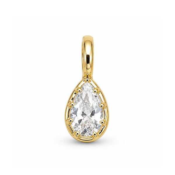 EMME  PEAR BEZEL SET CHARM
