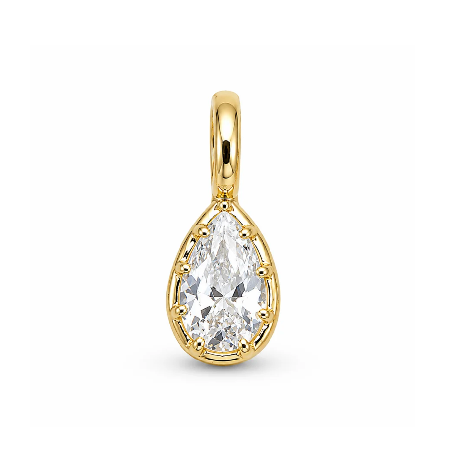 EMME  PEAR BEZEL SET CHARM