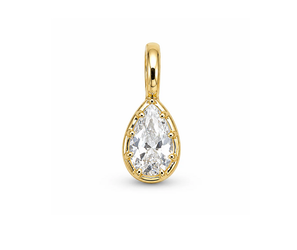 EMME  PEAR BEZEL SET CHARM