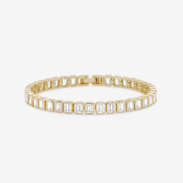 SHASHI EMERALD CUT BAGUETTE TENNIS BRACELET