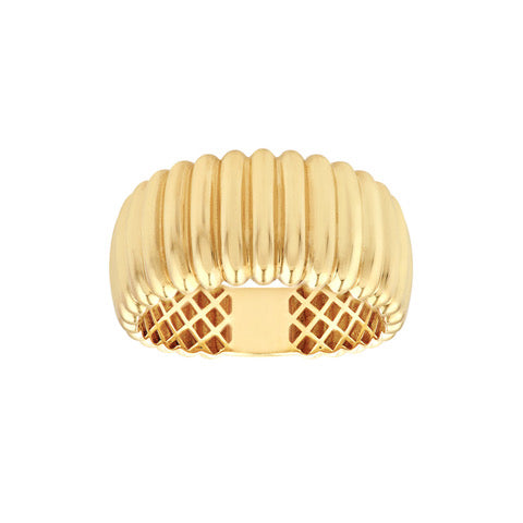LUZ RIBBED WIDE BANG RING