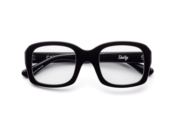 CADDIS SHELBY READERS - POLISHED BLACK/VODKA