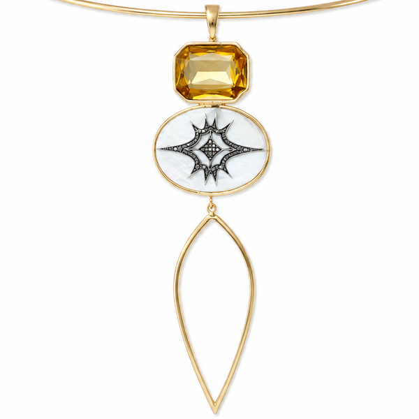 TARYN BURST TEARDROP STATEMENT NECKLACE
