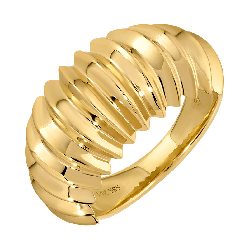 LIAM GOLD FLUTED RING