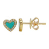 SARENA HEART STUD EARRINGS