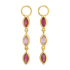 SANDRA PINK  EARRING CHARM DROPS