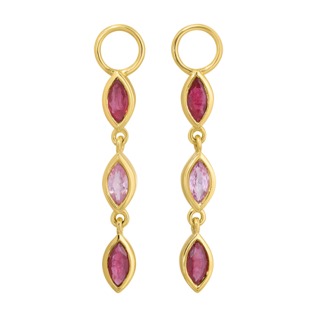 SANDRA PINK  EARRING CHARM DROPS