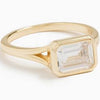 EMERALD BAGUETTE BEZEL RING