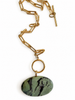 RAYE BLUE TURQUOISE OVAL TOGGLE   NECKLACE