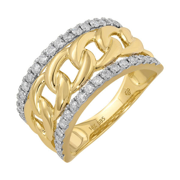 FREDDY CHAIN  LOOP LINK  DIAMOND RING