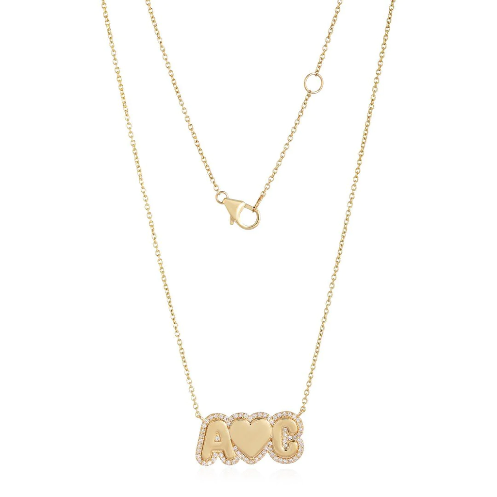 WE GO TOGETHER  Initial Necklace