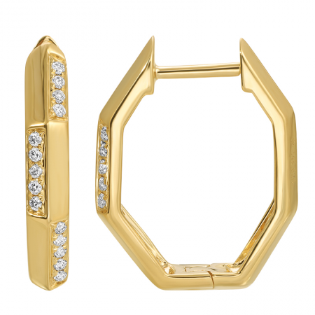 SHARA GEOMETRIC SHAPE HOOP EARRINGS