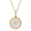 NOAH MOTHER OF PEARL FLUTED  DISC NECKLACE