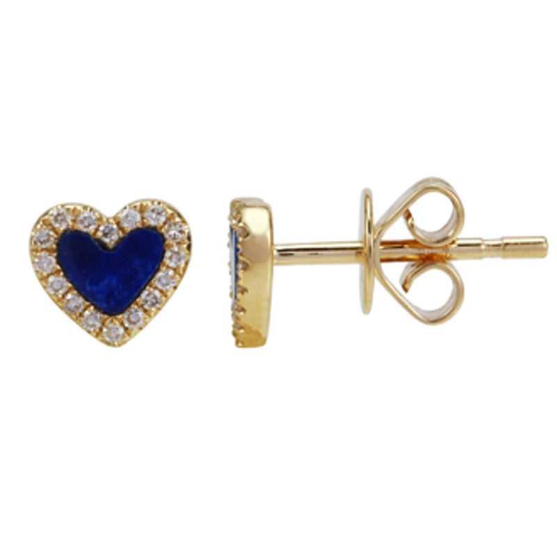 SARENA HEART STUD EARRINGS