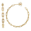 KYRA RECTANGLE LINK HOOP EARRINGS