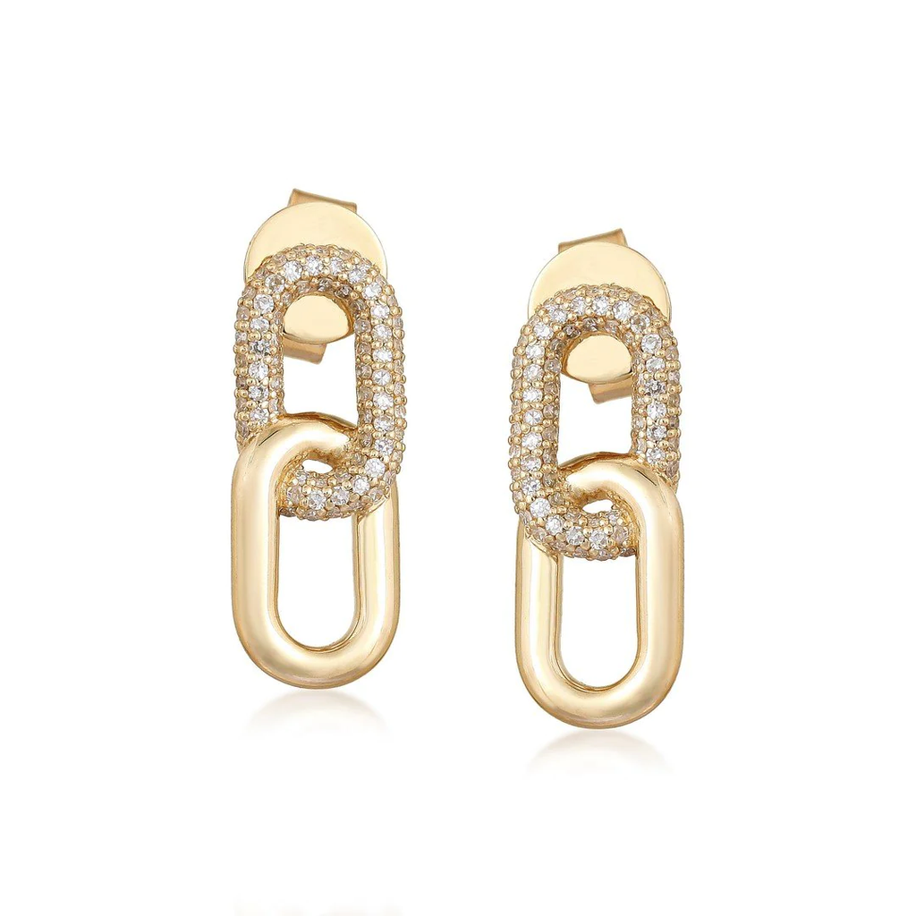 LIZZIE DOUBLE LINK DROP EARRINGS