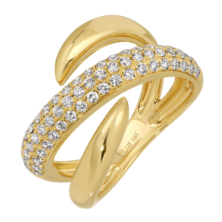 SHELBY SCULPTURAL  WRAP DIAMOND  RING