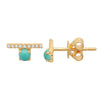 CARA Turquoise Bar Studs