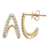 MARLOW DIAMOND CAGE LOBE STUD EARRINGS