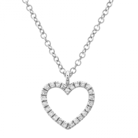 MARA  DIAMOND OPEN  HEART NECKLACE
